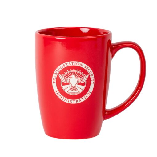 Red TSA 16oz. Ceramic Mug - Etched Insignia